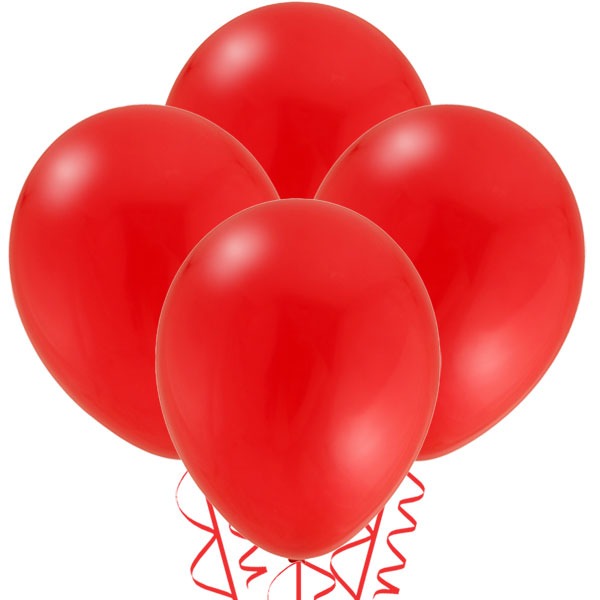 50 balões vermelho