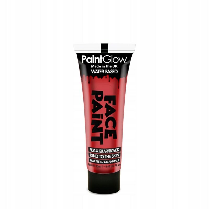 tinta facial vermelho