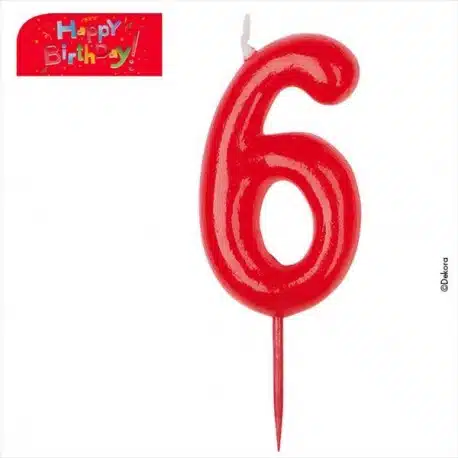 vela 6 vermelho