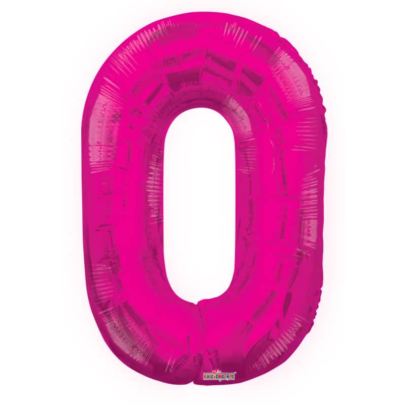 super balão 0 rosa choque