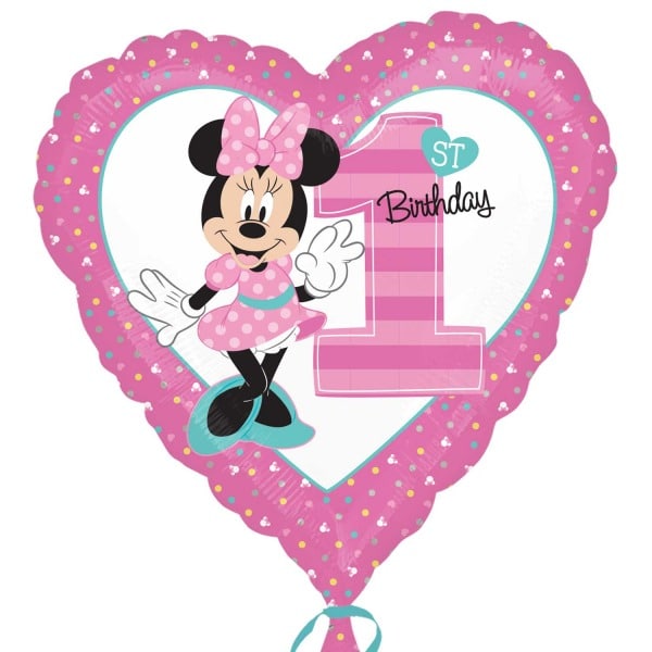 Balão da Minnie 1º Aniversário 43 cm
