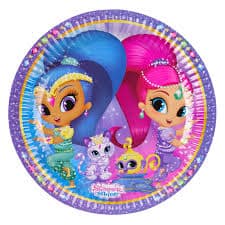 8 pratos shimmer e shine 23 cm