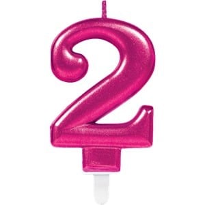 Vela nº 2 Fúchsia 7,5 cm