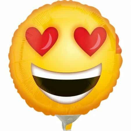 Balão Foil Emoji Heart Eyes