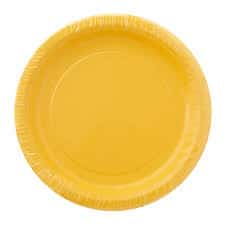 10 Pratos Papel Amarelo 20 cm