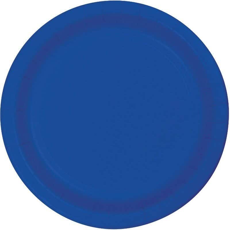 10 Pratos Papel Azul Escuro 20 cm