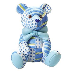 topo bolo urso azul porcelana