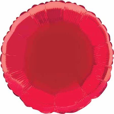 Balão Redondo Vermelho Foil 43 cm