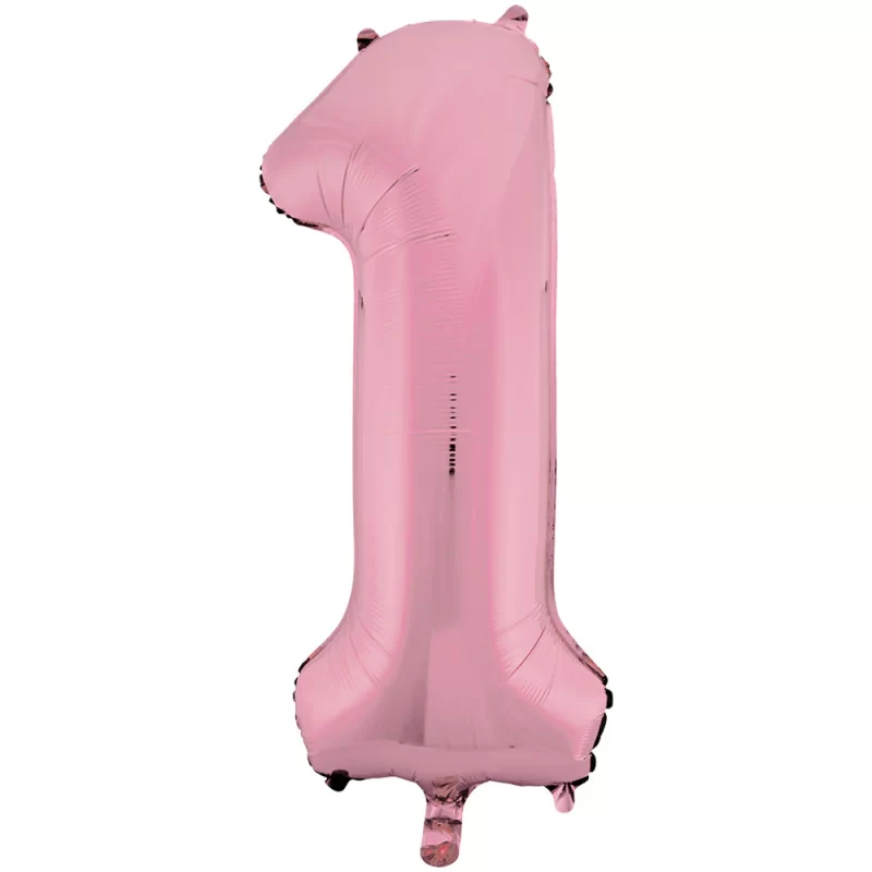 Super Balão nº 1 Rosa Pastel