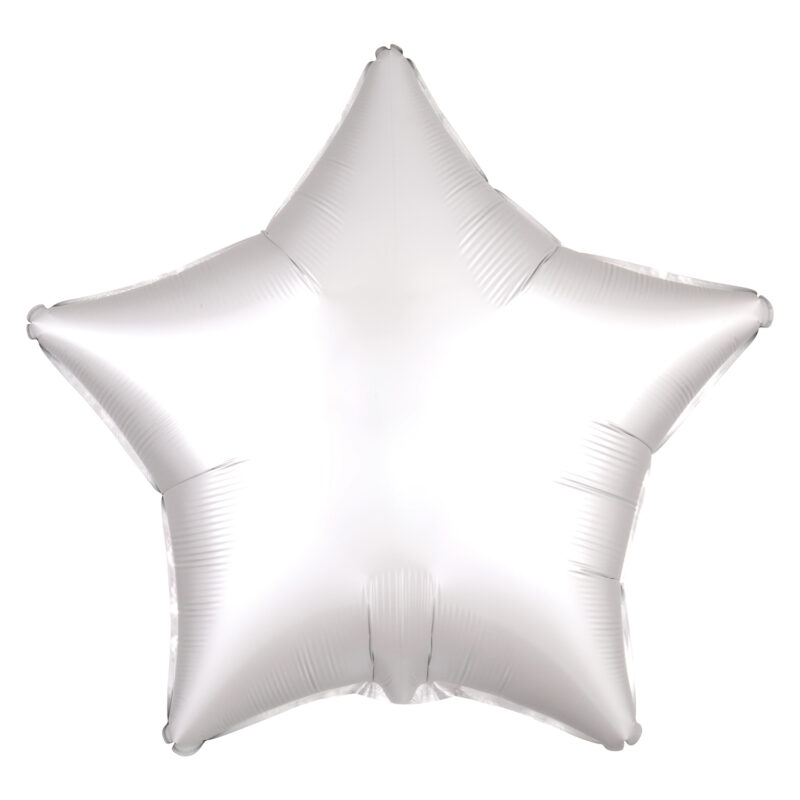 balão foil estrela branco metalizado