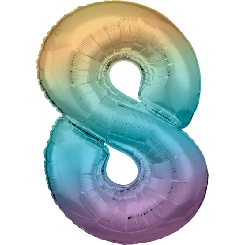 Super Balão nº 8 Arco-Íris Pastel