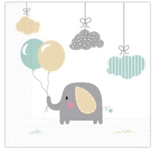 20 Guardanapos Elefante Baby