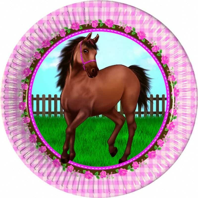 pratos cavalos 23cm