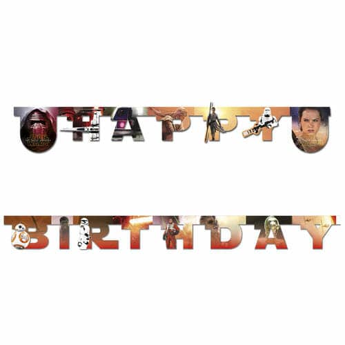 Faixa Happy Birthday Star Wars