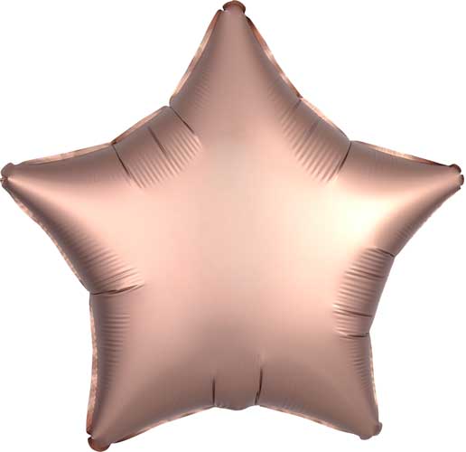 balão foil metalizado estrela rose gold