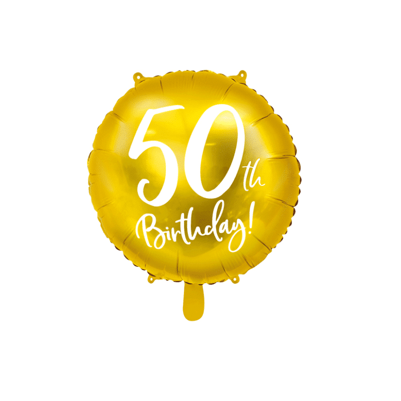 Balão Foil 50 Anos Dourado