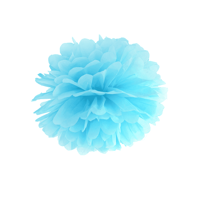 Pompom Azul Céu 35 cm