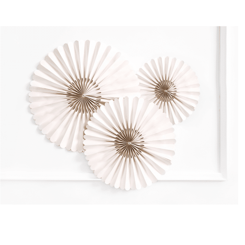 rosetas de papel bege