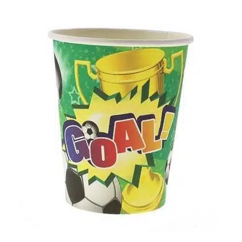 6 Copos Papel Bola Futebol