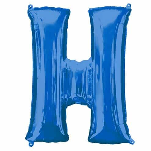 Balão letra H azul