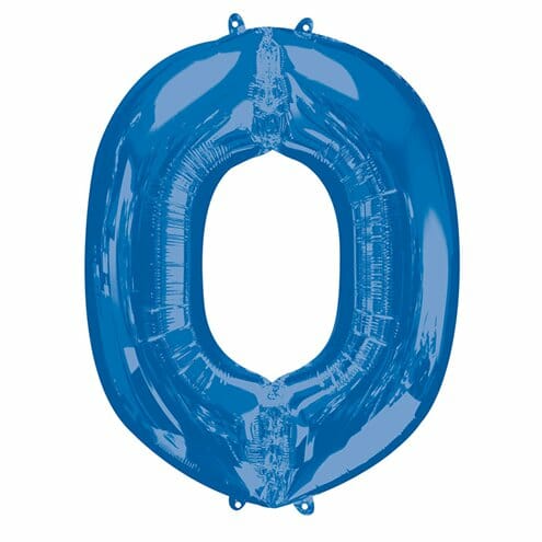 balão letra 0 azul