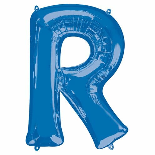 balão letra R azul