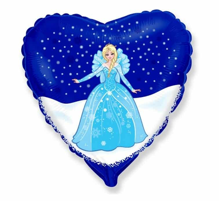 Balão coração elsa frozen