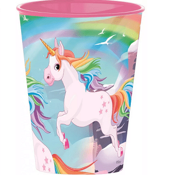 copo plastico unicornio festanahora