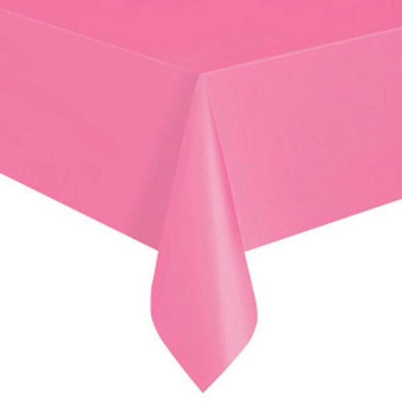 Toalha de Mesa Rosa em Plástico 137×274 cm