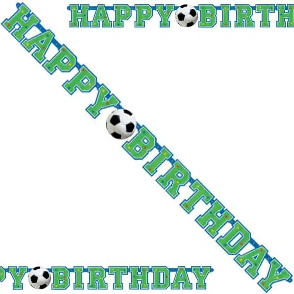 Faixa Happy Birthday Futebol