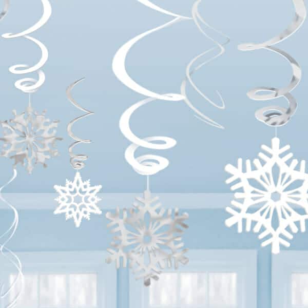 12 Flocos de Neve Confetis Decorativos