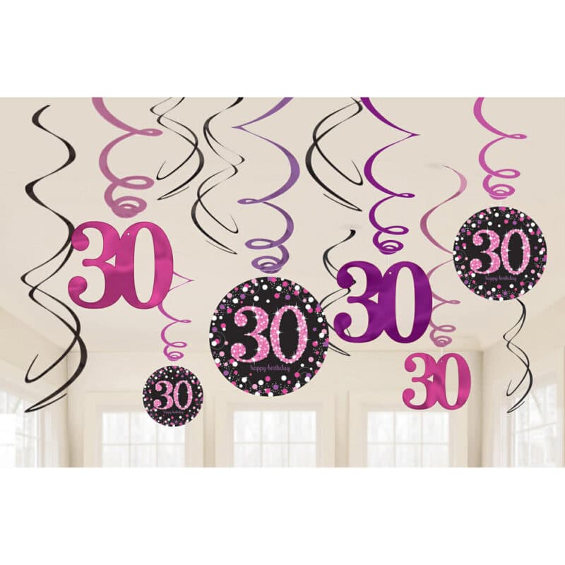 Confetis Decorativos 30 anos Rosa