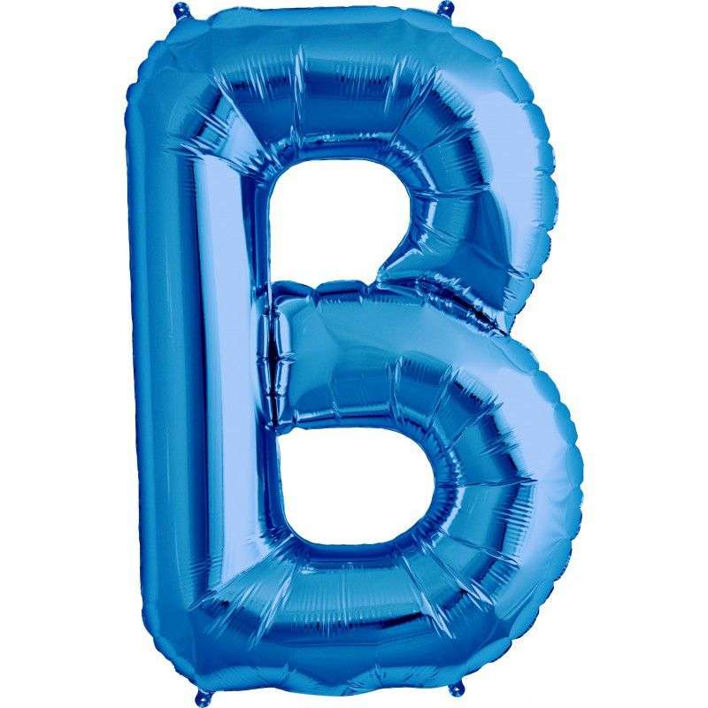 Balão Foil Letra B Azul 65 cm