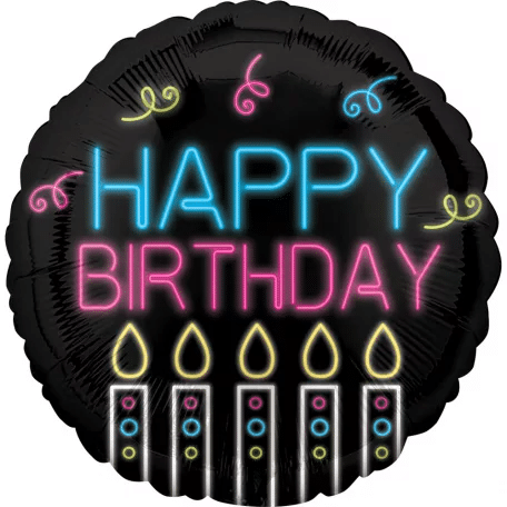 Balão Happy Birthday Neon