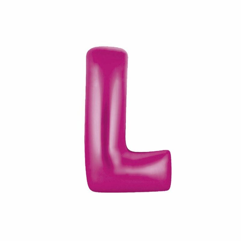 Balão Foil Letra L Rosa 65 cm