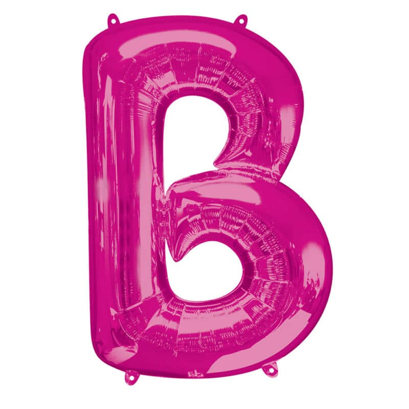Balão Foil Letra B Rosa 65 cm