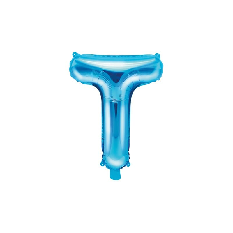 Balão Foil Letra T Azul 65 cm