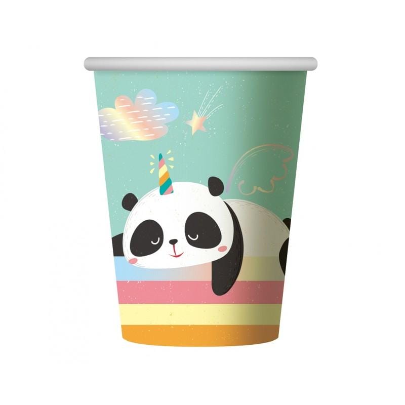 6 Copos Papel Panda 266 ml