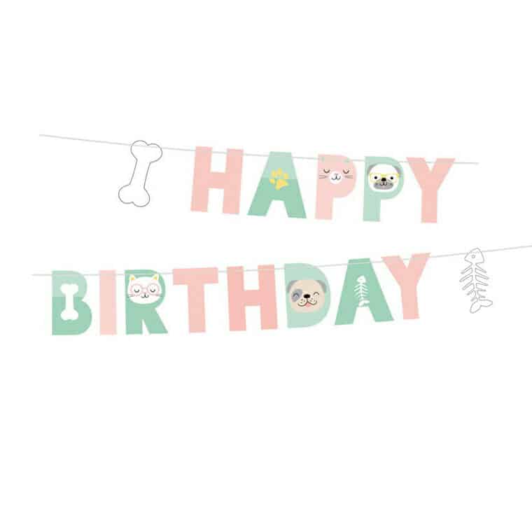 Faixa Happy Birthday Sweet Pets