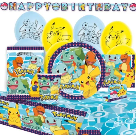 conjunto festa kit pokemon pikachu