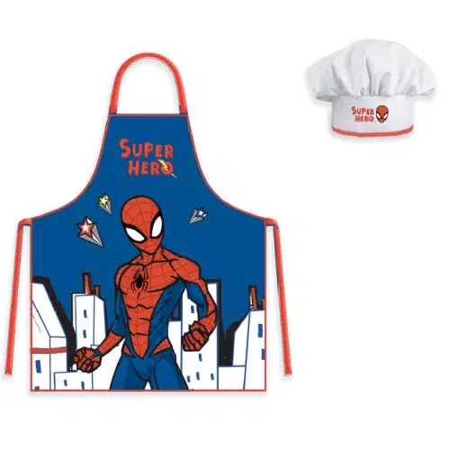 Avental + Gorro Cozinha Homem Aranha Marvel
