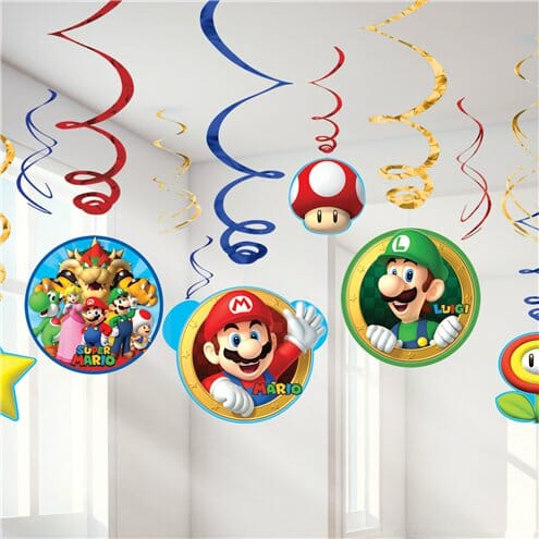 12 Confetis Decorativos Super Mário