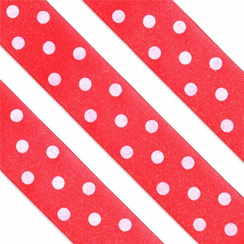 fita vermelho bolinhas