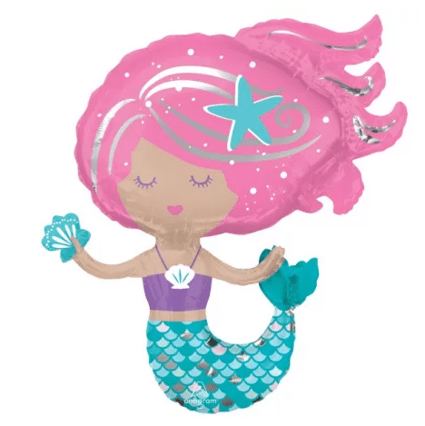 super balao sereia pastel