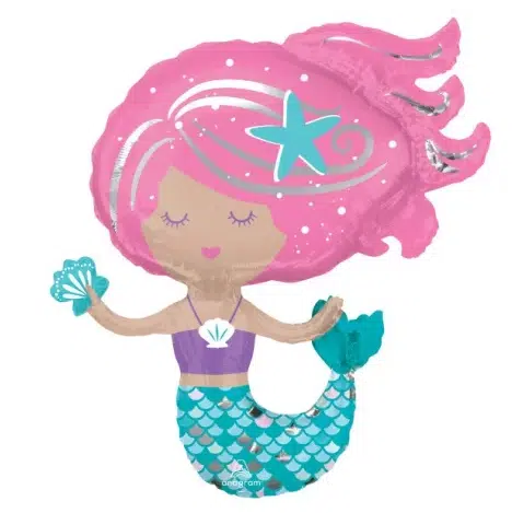 super balao sereia pastel