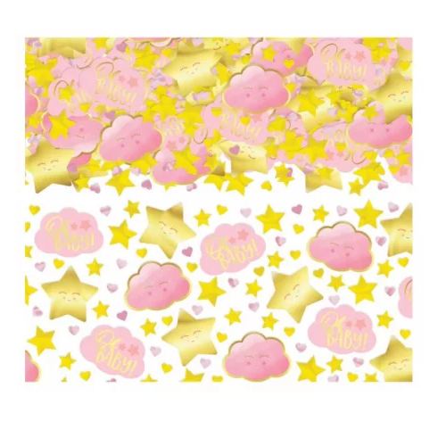confetis baby rosa