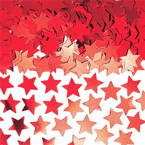confetis estrelas vermelho