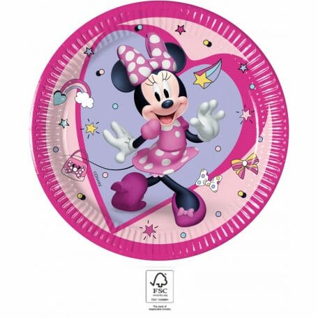 pratos minnie junior rosa