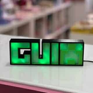 Candeeiro LED 3D Personalizado Minecraft