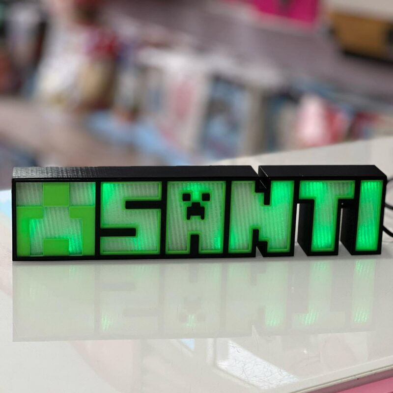 candeeiro nome led minecraft